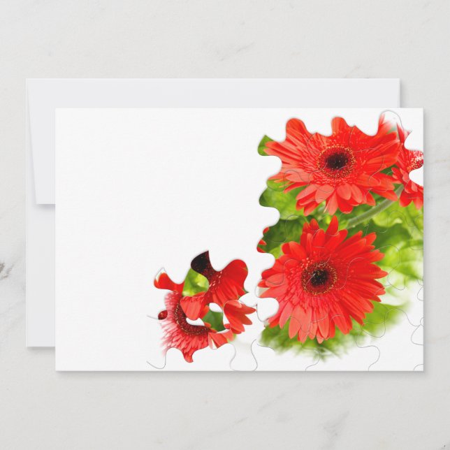 Puzzle-look gerbera photo (Front)