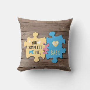 Puzzle Love: ‘You Complete Me, Baby’ Cushion