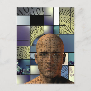 Puzzle Man Postcard