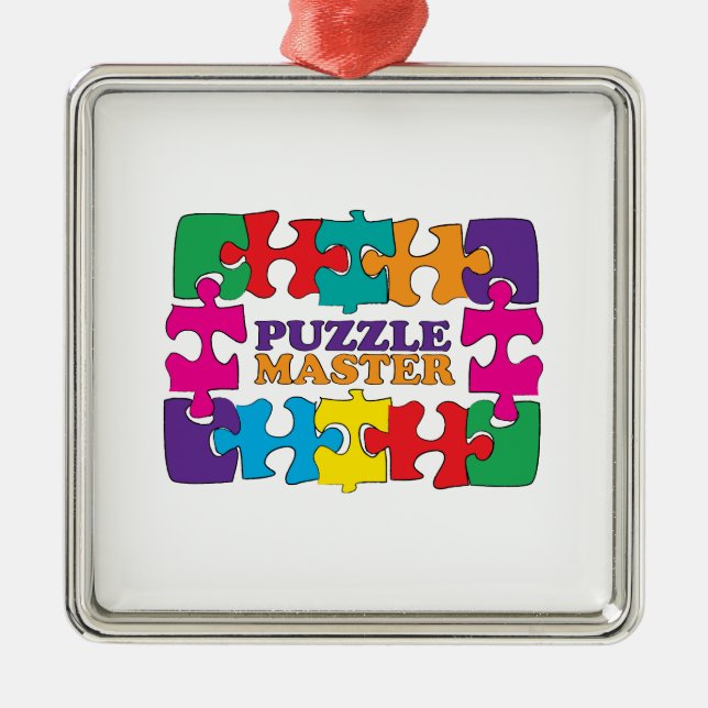 Puzzle Master Metal Tree Decoration (Front)