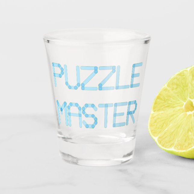 PUZZLE MASTER SHOT GLASS (Front)