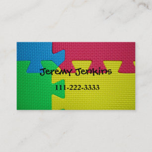 Puzzle Mat Children Calling Card