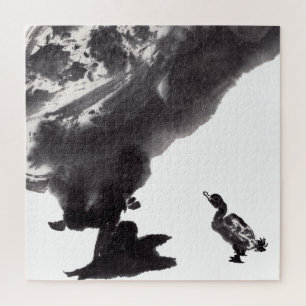 Puzzle mit chinesischer Enten-Tuschemalerei