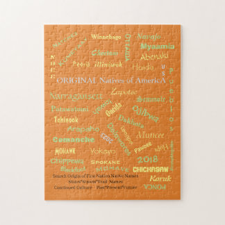 Puzzle/ Native American Names / mmetropolim design Jigsaw Puzzle