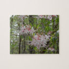 Puzzle of pink honeysuckles