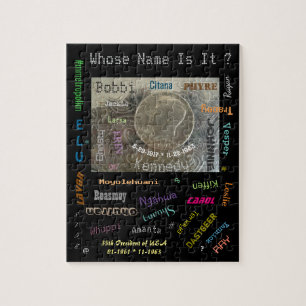 Puzzle of Unisex Names and Gift Box, mmetropolim