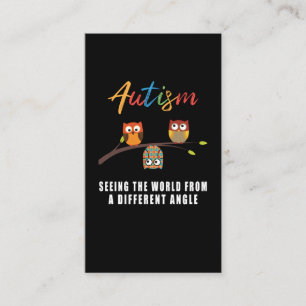Puzzle Owl Autism Awareness Autistic Kid Business Card