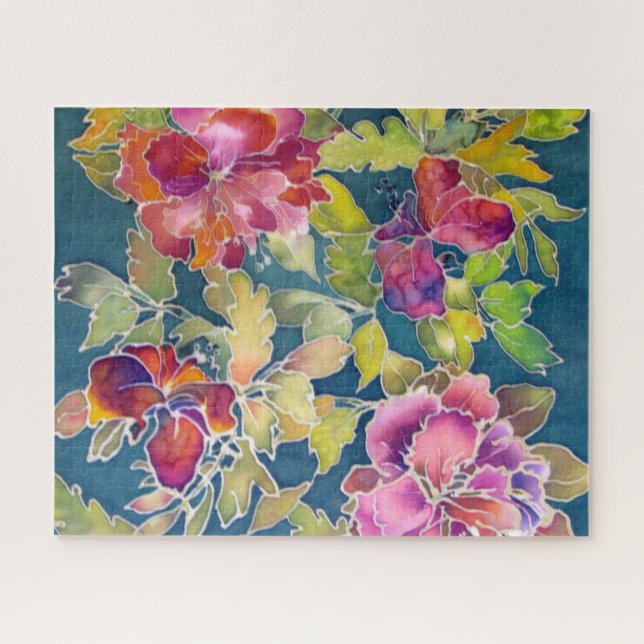 Puzzle - Painted Hibiscus Flowers (Horizontal)