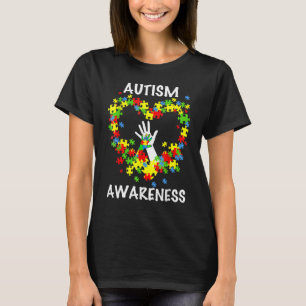 Puzzle Piece Autism Heart World Awareness Day T-Shirt