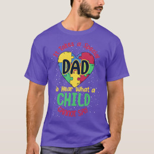 Puzzle Piece Autistic Parents Dad Autism Awareness T-Shirt