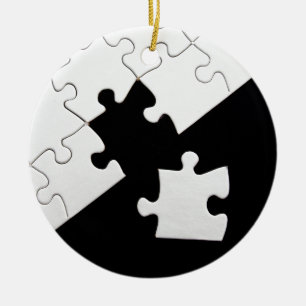 Puzzle Piece Ceramic Tree Decoration