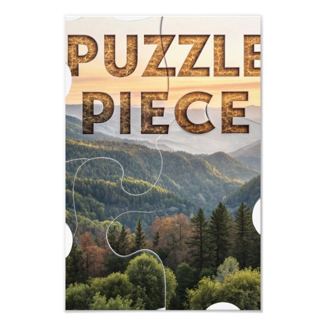 "Puzzle Piece" Nature - Forest & mountain  Photo Print (Front)
