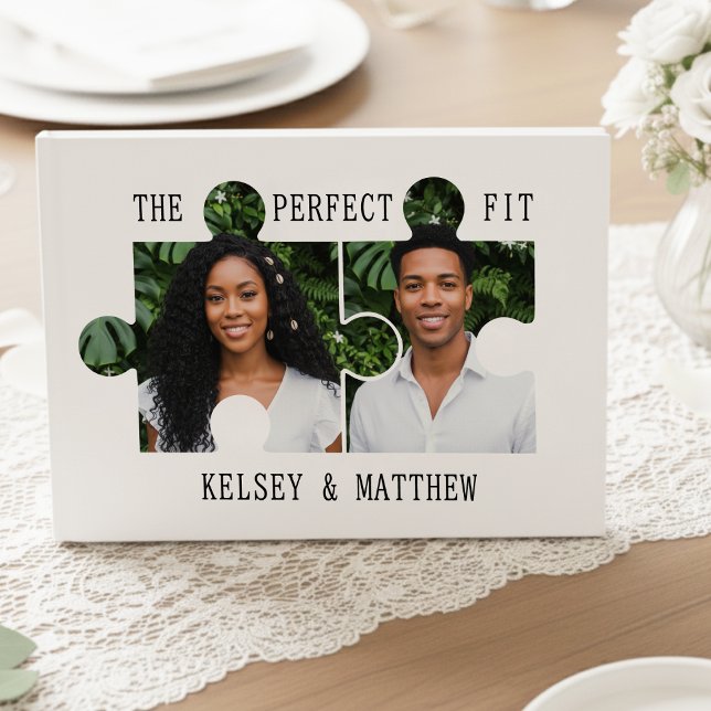 Puzzle Piece Photo Perfect Fit Wedding Guest Book (Puzzle Piece Photo Perfect Fit Wedding Guest Book
)