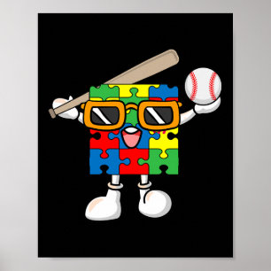 Puzzle Piece Playing Bysell Autism Awareness Boys Poster