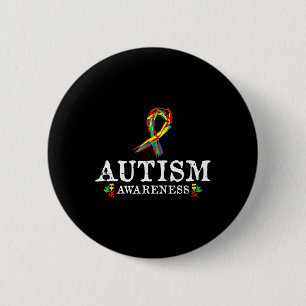 Puzzle Piece Ribbon Autism Awareness Gifts For Adu 6 Cm Round Badge