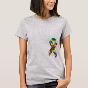 Puzzle Piece Ribbon Group Matching Family Friends  T-Shirt