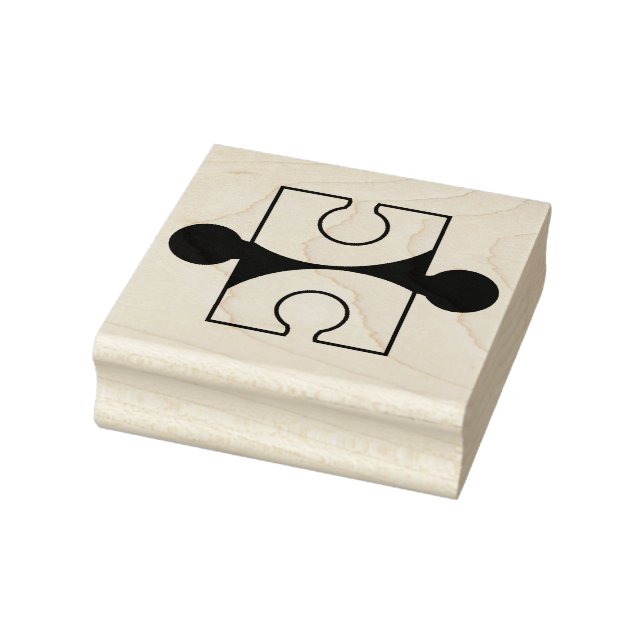 Puzzle piece rubber stamp (Stamp)