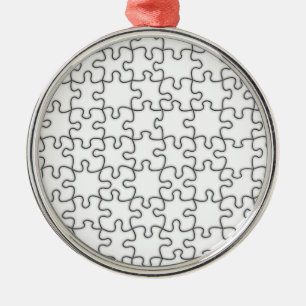 Puzzle Pieces  (Add Background Colour or Image) Metal Tree Decoration