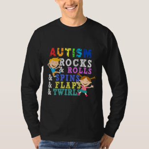 Puzzle Pieces Autism Rocks Autism Kid T-Shirt