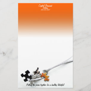 Puzzle Pieces & Fork Stationery
