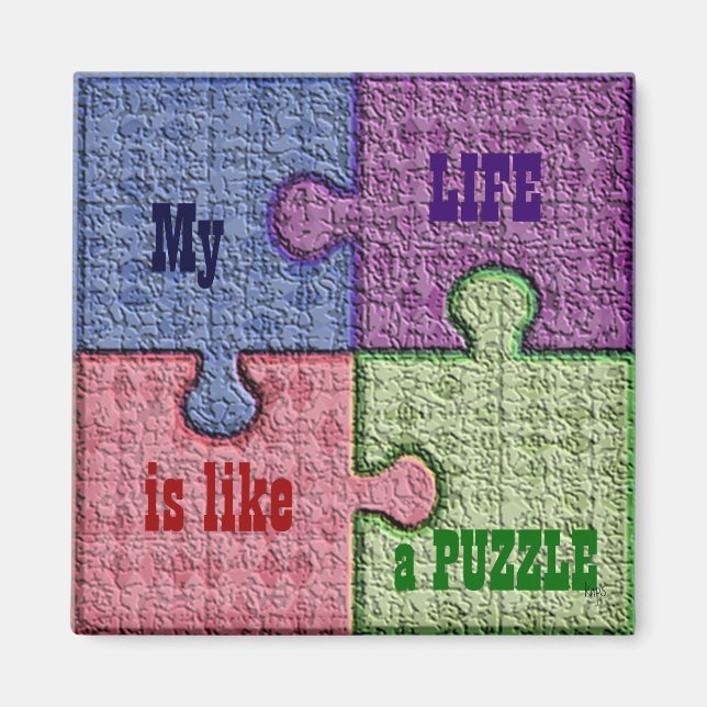 Puzzle Pieces Magnet (Front)