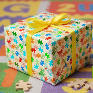 Puzzle Pieces Wrapping Paper