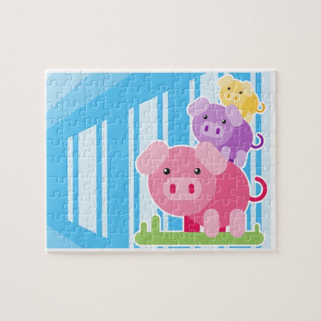 puzzle pigs children (Horizontal)