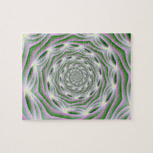 Puzzle  Pink and Green Vortex
