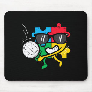 Puzzle Playing Volleyball Autism Awareness Boys Mouse Pad