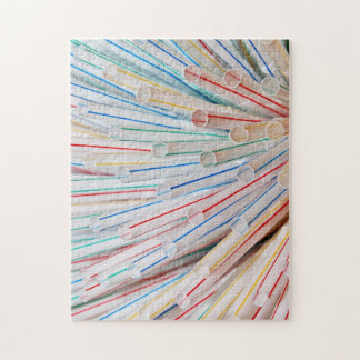 Puzzle Print of drinking straws