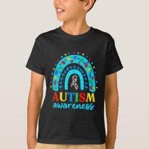 Puzzle Rainbow In April We Wear Blue Autism Awaren T-Shirt