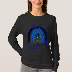 Puzzle Rainbow In April We Wear Blue Autism Awaren T-Shirt