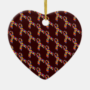Puzzle Ribbons Ceramic Tree Decoration