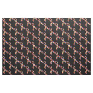 Puzzle Ribbons Tiled Pattern Fabric