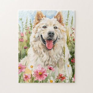 Puzzle – Samoyed Watercolor Jigsaw for Dog Fans