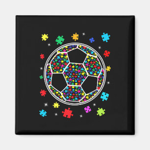 Puzzle Soccer Support Autism Awareness Men Women K Magnet