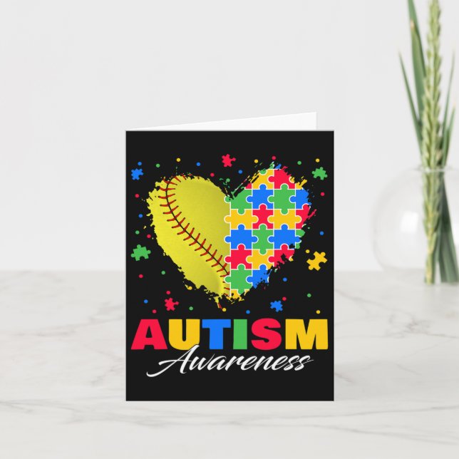 Puzzle Softbyll Ll Heart Autism Awareness Autistic Card (Front)