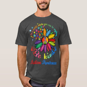 Puzzle Sunflower Be Kind Autism Awareness Mum Supp T-Shirt