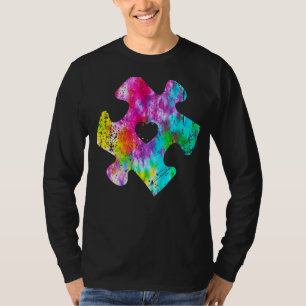 Puzzle Tie Dye Autism Awareness Men Women Kids T-Shirt