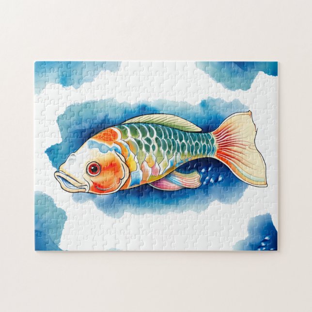 Puzzle - Watercolor Series: Koi Fish (Horizontal)