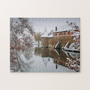 Puzzle Winter in Germany, Weissenburg in Bay.