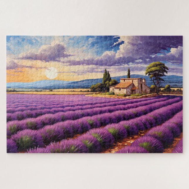 Puzzle with charming lavender Provence France (Horizontal)