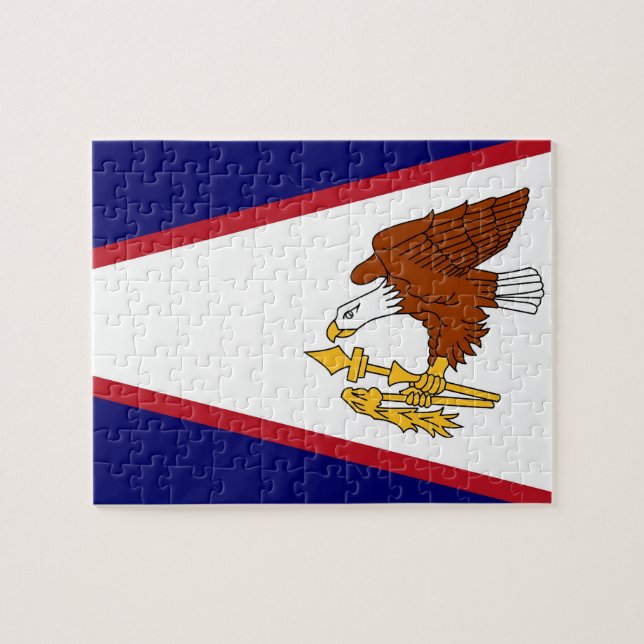 Puzzle with Flag of American Samoa (Horizontal)