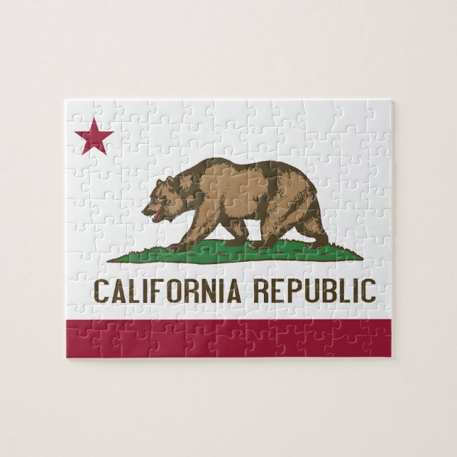 Puzzle with Flag of California State (Horizontal)