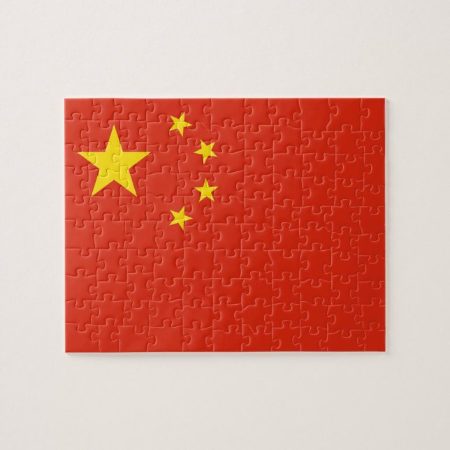 Puzzle with Flag of China (Horizontal)