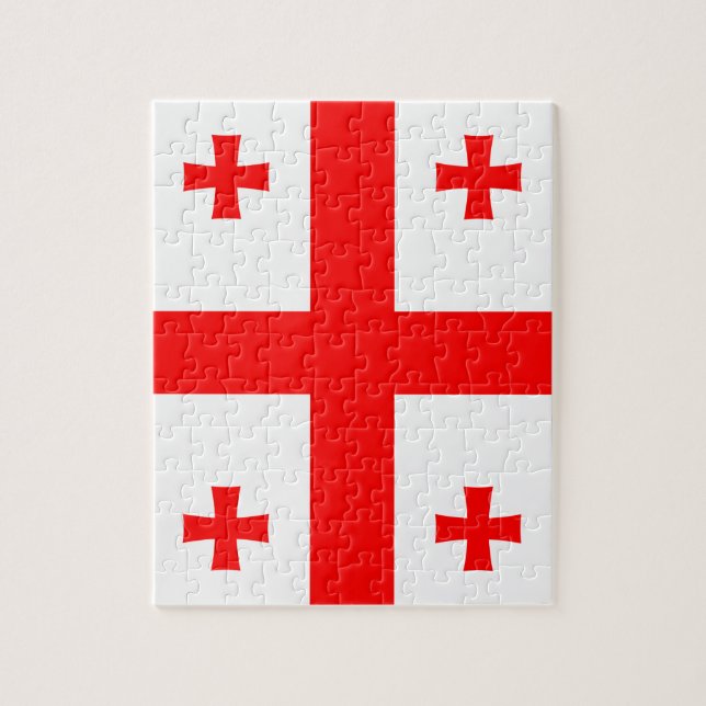 Puzzle with Flag of Georgia (Vertical)