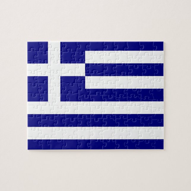 Puzzle with Flag of Greece (Horizontal)
