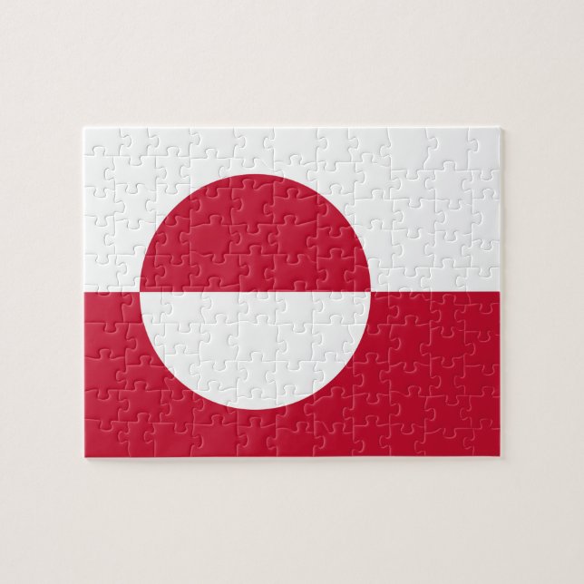 Puzzle with Flag of Greenland (Horizontal)
