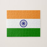 Puzzle with Flag of India<br><div class="desc">Challenge yourself with this captivating puzzle featuring the flag of India! Crafted with meticulous attention to detail, this puzzle is more than just a recreational activity; it's a celebration of Indian heritage and national pride. The design proudly showcases the iconic tricolor flag of India, with its vibrant saffron, white, and...</div>