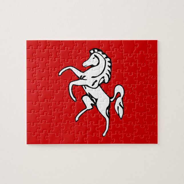 Puzzle with Flag of Kent, England (Horizontal)